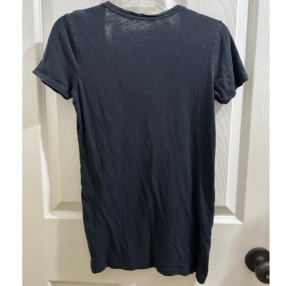 J. Crew Vintage Cotton Scoop Neckline T-Shirt XS Black EUC - Picture 2 of 6